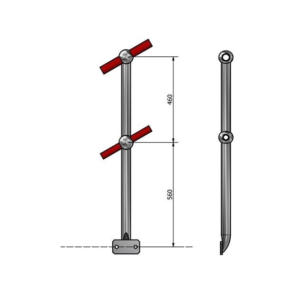 Side Mount Post - Angled - LEFT - SAL 1