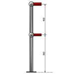 platform end post drilled one side only 2pdoso