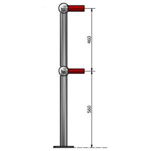 platform end post drilled one side only 2pdoso