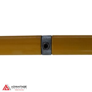 Close-up of ModuClamp 150 pipe joiner fitting for plumbing.