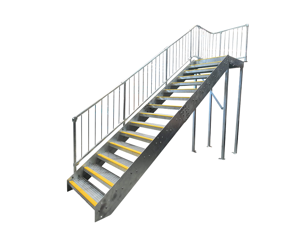 Prefab Stairs Industrial Steel, Prefab Outdoor Stairs With Landing