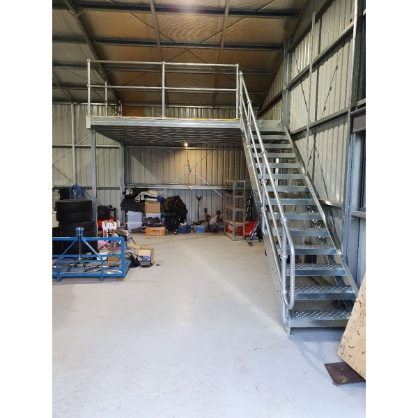 2 Pipe Railing Stair Intermediate Posts - Side Mount - Image 5
