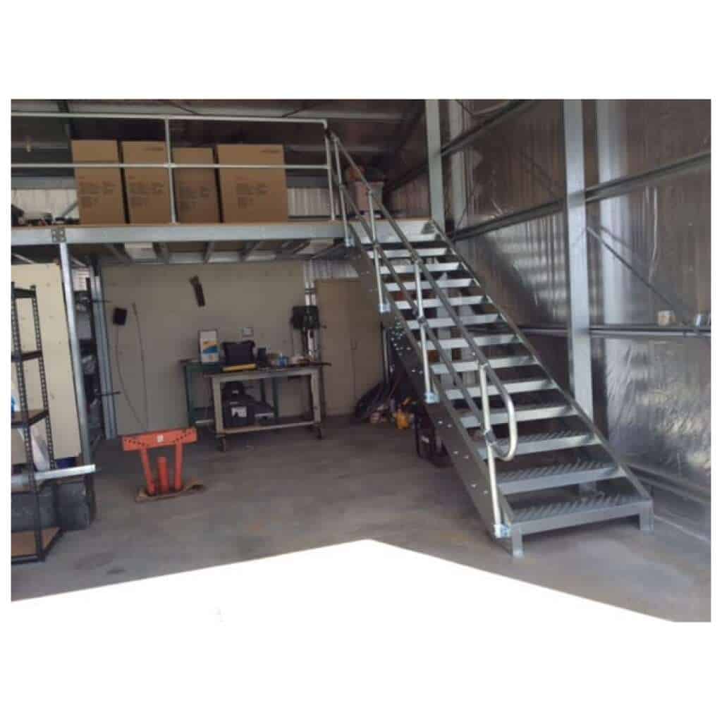 2 Pipe Railing Stair Bottom Posts - Angle Mount - Advantage Industries