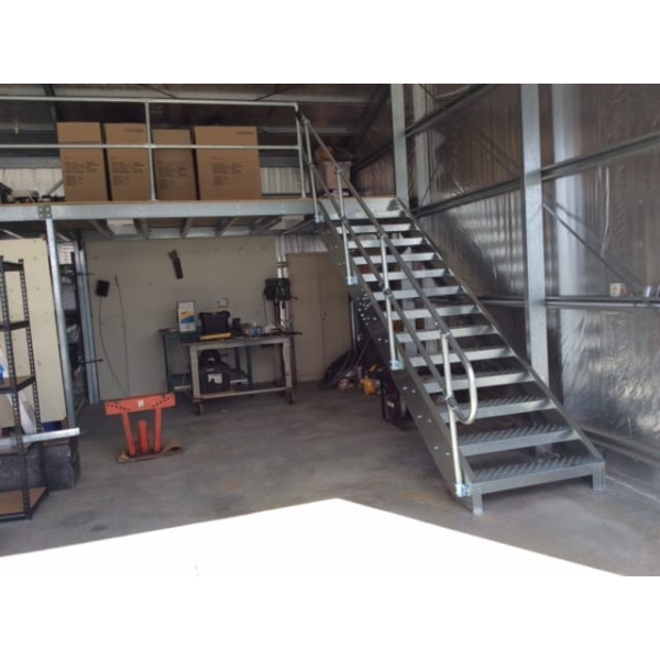 2 Pipe Railing Stair Intermediate Posts - Side Mount - Image 4