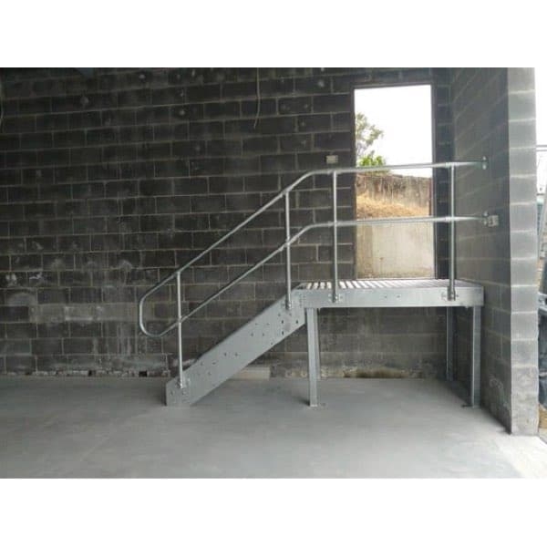 Bolt Together Steel Staircase Kits - Straight​ with Landing - Image 5