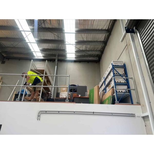 2 Pipe + Kick Plate Railing Intermediate Posts - Image 6