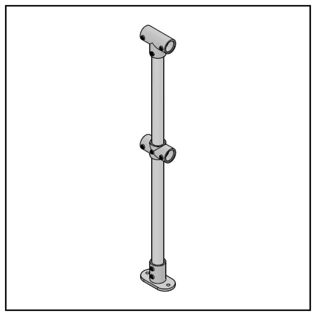 2 Span Railing 2 Pipe Railing System Archives - Advantage Industries
