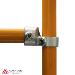 Close-up of ModuClamp 148 swivel tee fitting for pipe connections.