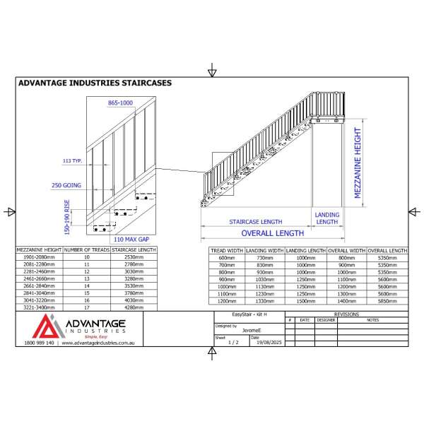 EasyStair H — With Landing Kit And ModuBal Both Sides - Image 13