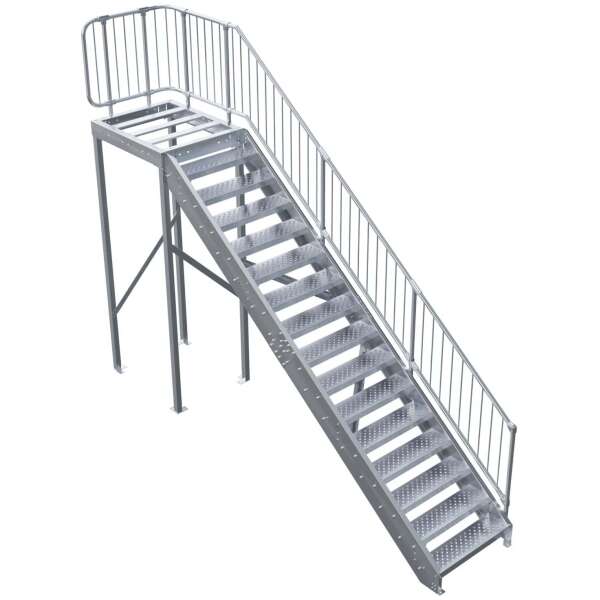 EcoStair G— And Landing Kit With ModuBal One Side