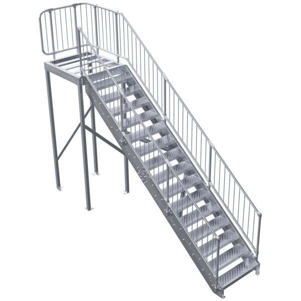 EcoStair H— And Landing Kit With ModuBal Both Sides