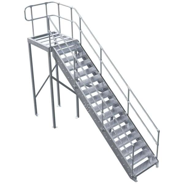 EcoStair K— And Landing Kit With ModuRail Both Sides