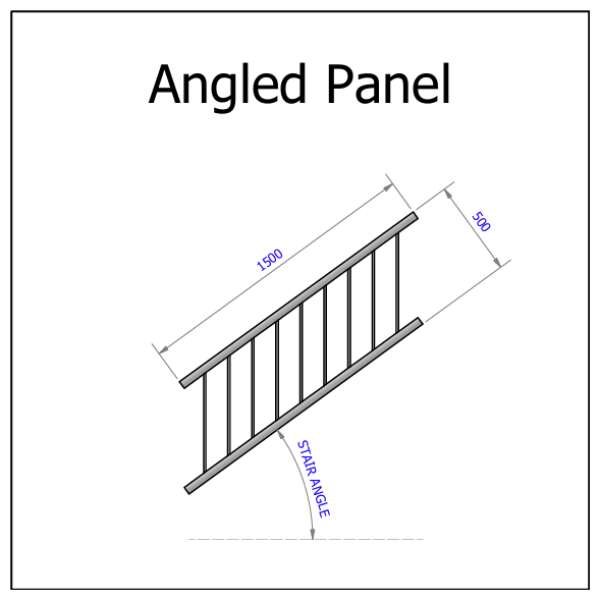 Balustrade Short Stair Panel 1500mm