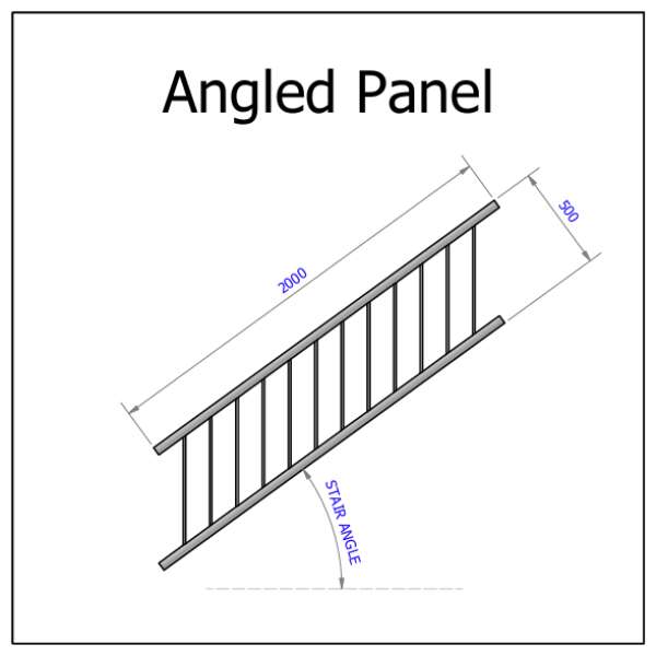 Balustrade Short Stair Panel 2000mm