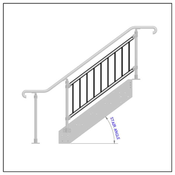 Balustrade Short Stair Panel 2000mm - Image 2