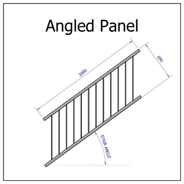Balustrade Stair Panel 2000mm